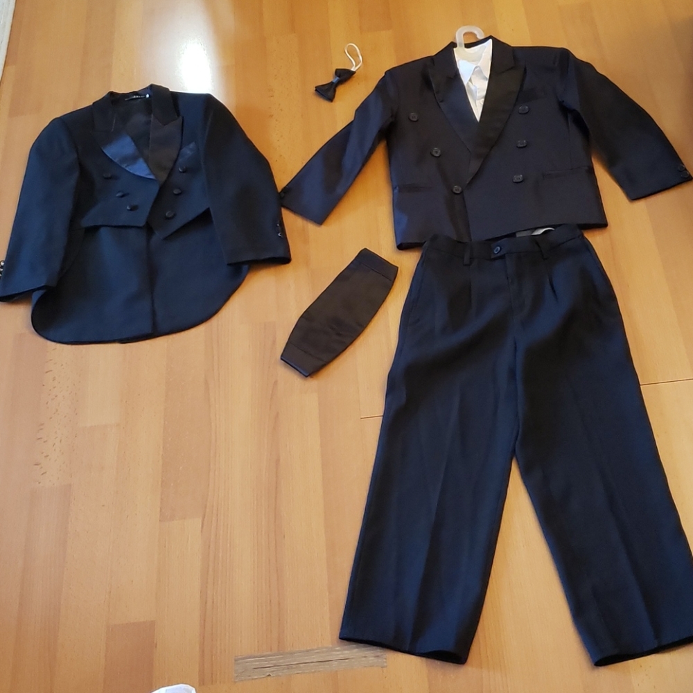 Boys Black Tuxedo Outfits Set